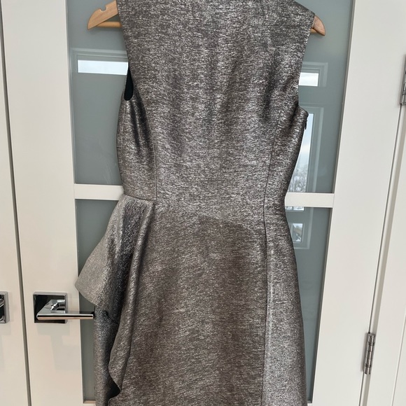 Ports Dress, Size 2, Silver Taffeta - Picture 6 of 10